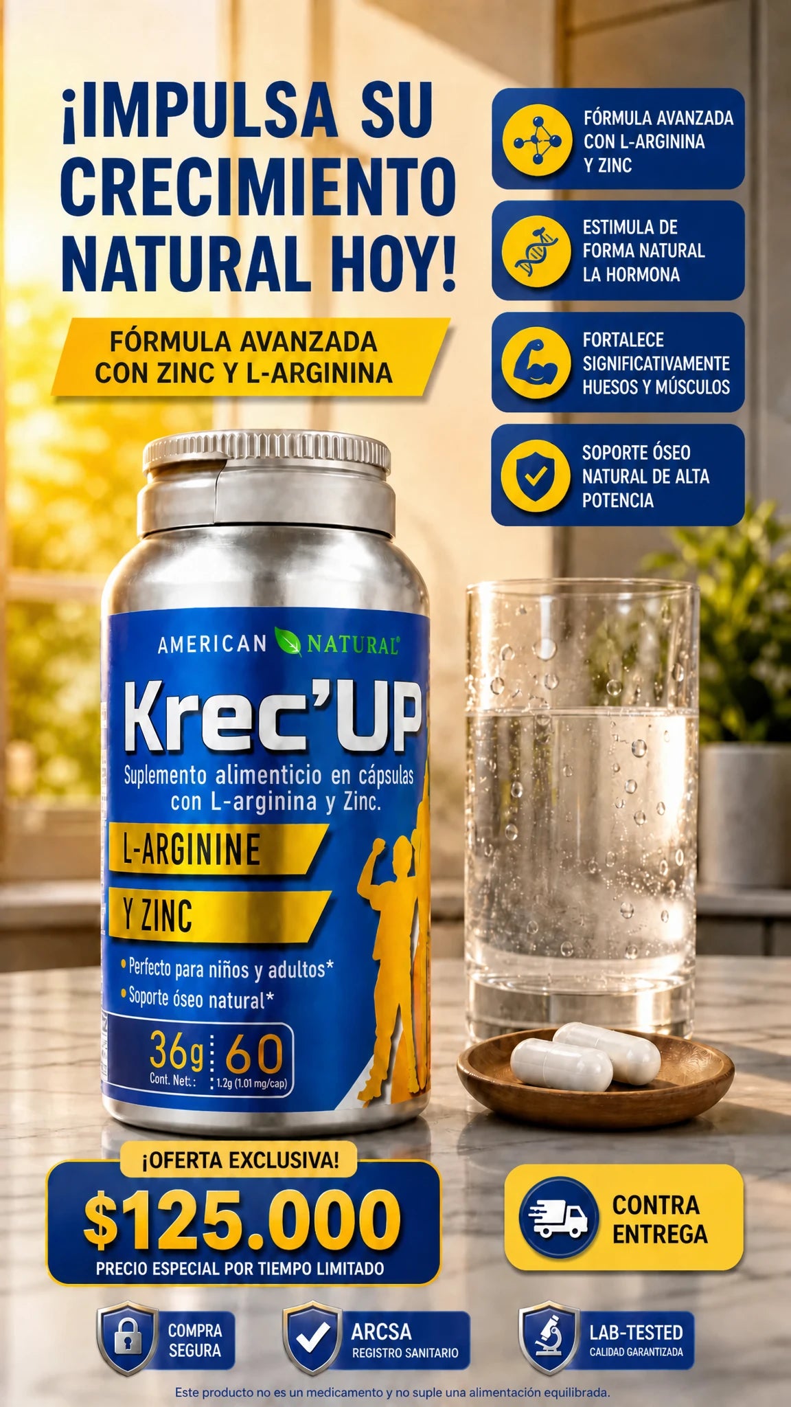 American Natural Krec'UP Suplemento Alimenticio