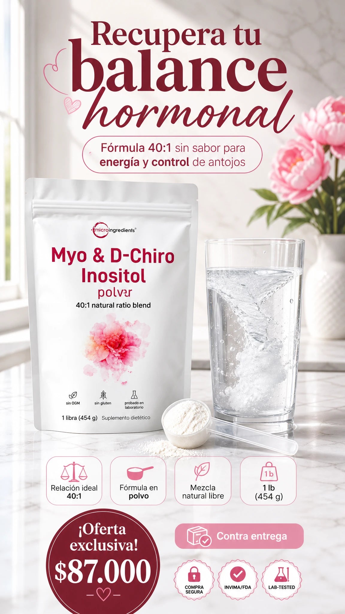 Myo & D-Chiro Inositol Powder 40:1 Natural Blend