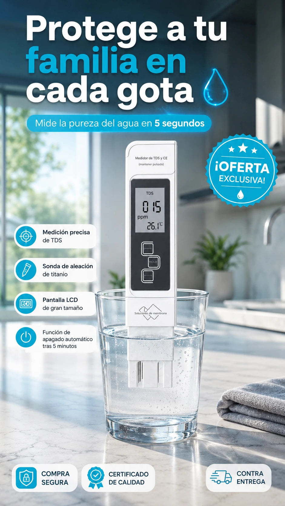 💧 AquaCheck™ (Medidor Digital de Calidad del Agua)