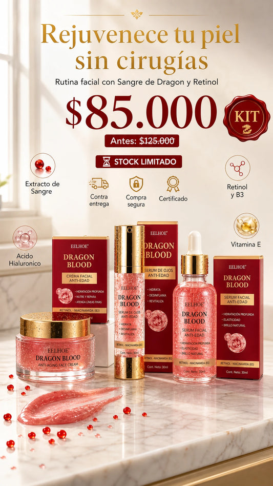 Kit Facial Dragon Blood 2x1 - Tratamiento Antiedad Completo