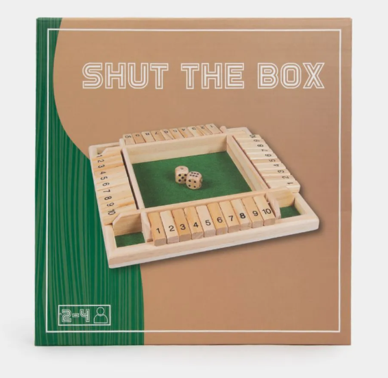 Juego familiar "Shut The Box" (Cierra la caja)