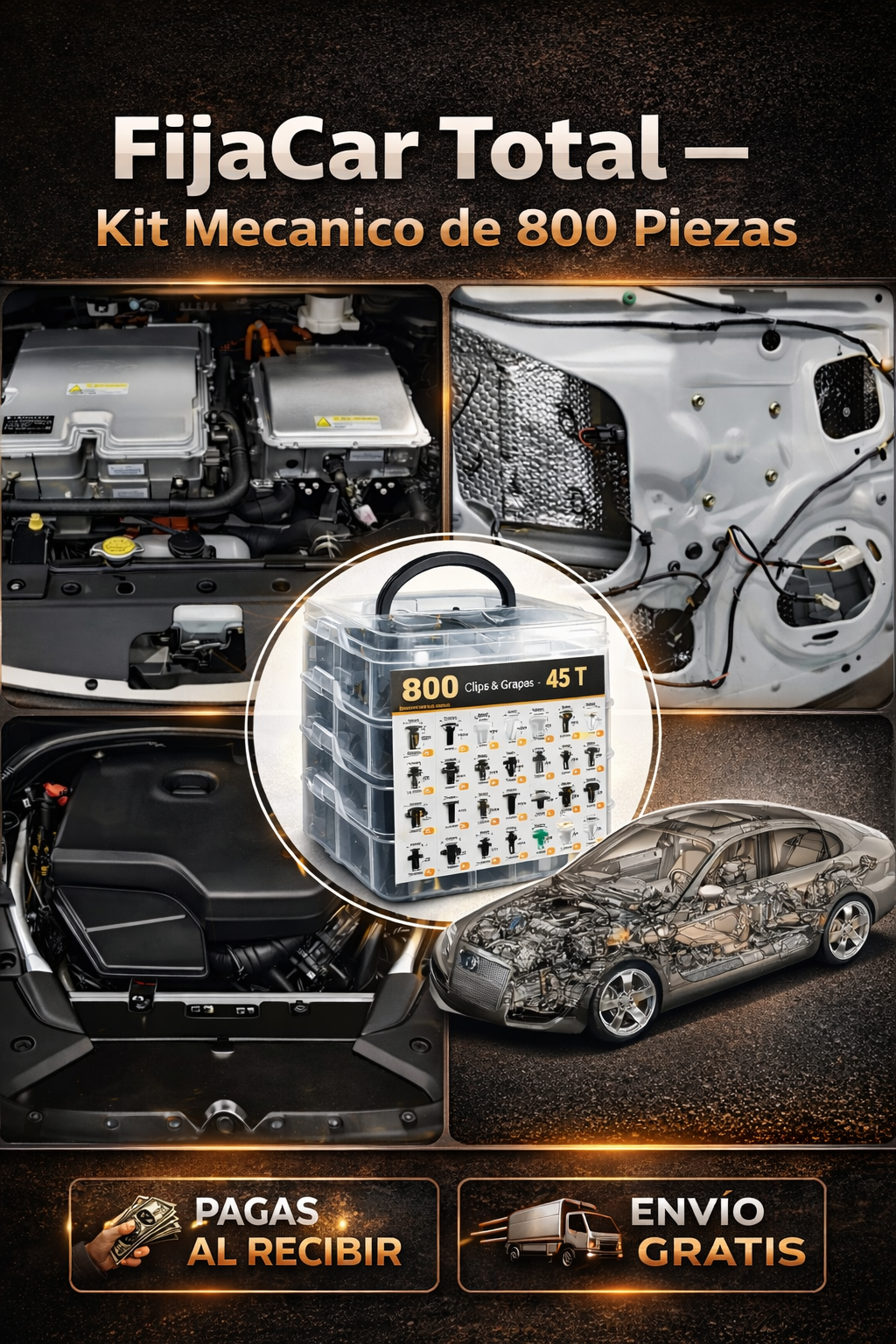 FijaCar Total – Kit Mecánico de 800 Piezas