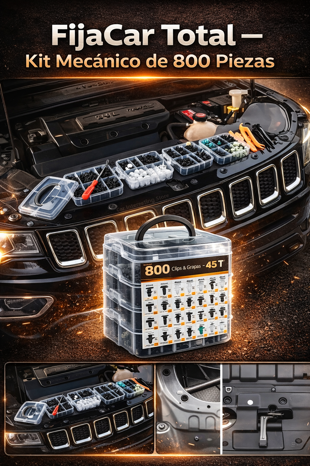 FijaCar Total – Kit Mecánico de 800 Piezas