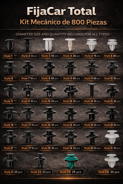 FijaCar Total – Kit Mecánico de 800 Piezas