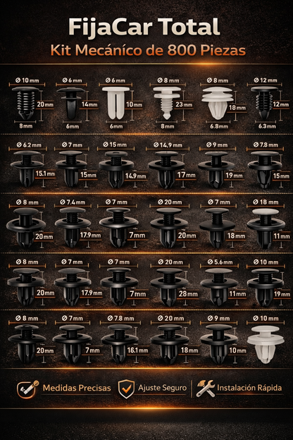 FijaCar Total – Kit Mecánico de 800 Piezas