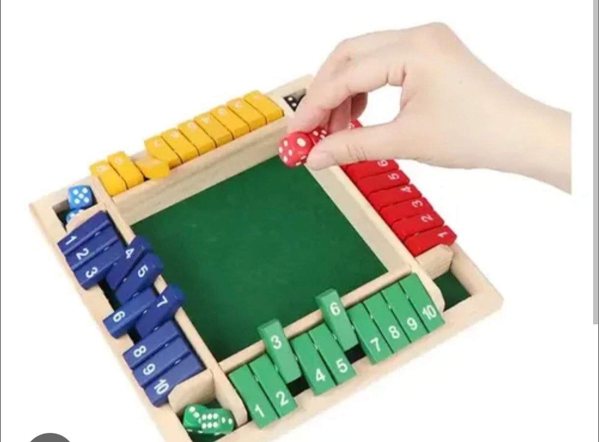 Juego familiar "Shut The Box" (Cierra la caja)