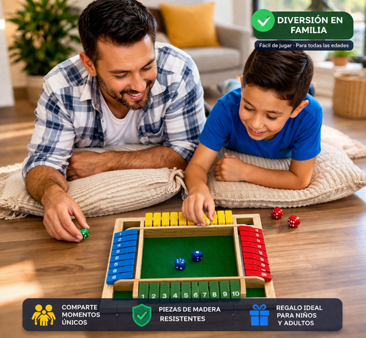 Juego familiar "Shut The Box" (Cierra la caja)